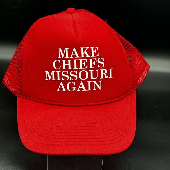 Make Chiefs Missouri Again MAGA Snapback Trucker Vintage Style Hat NWOT KC NFL